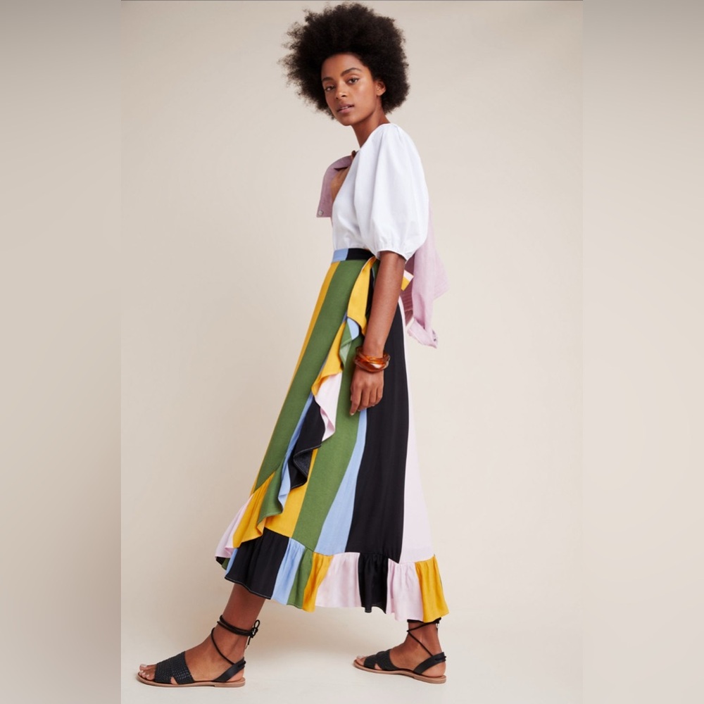 Anthropologie maxi wrap skirt - Picture 2 of 5